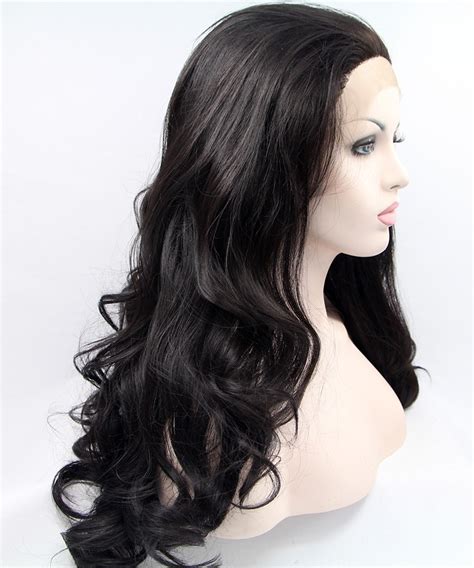 dark brown wig long